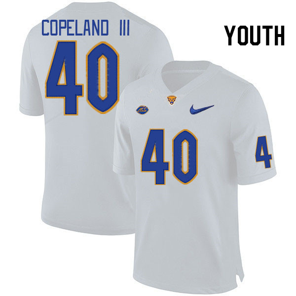 Youth #40 Addison Copeland III Pitt Panthers College Football Jerseys Stitched Sale-White